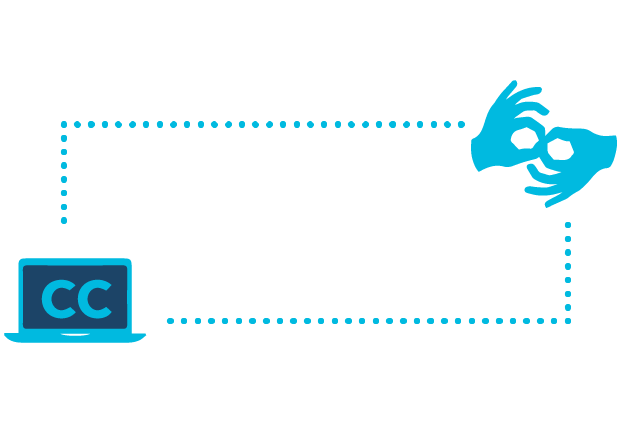 Zero graphic with a computer and hands signing